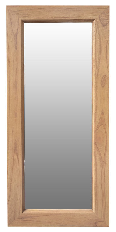 Ascot Solid Mindi Timber Standing Mirror (Natural)