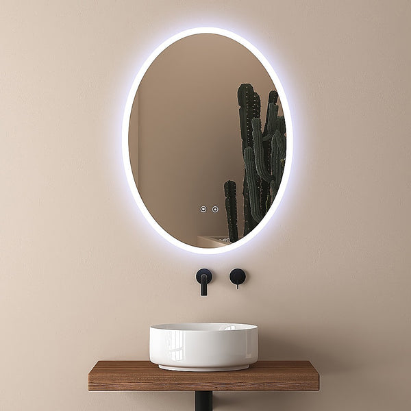 Della Francesca Oval Anti-Fog LED Lighted Wall Mirror