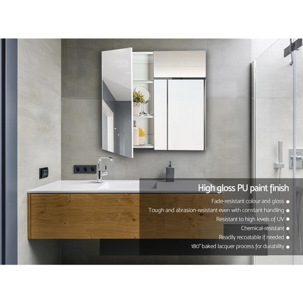 Cefito Bathroom Mirrored Medicine Cabinet 750x720mm White