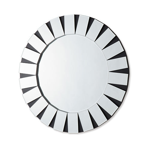 Wall Mirror Black & Silver Colour