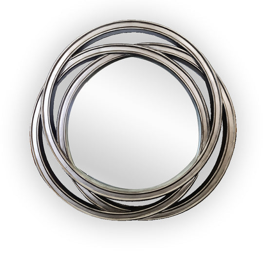 Trio Circle Wall Mirror - Antique Silver 100cm x 100cm