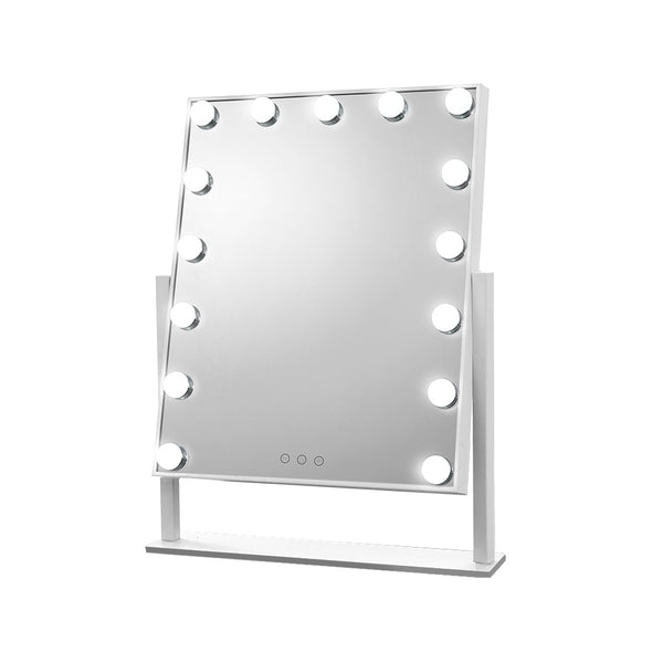 Embellir Makeup Mirror 40X50cm Hollywood with Light Round 360 degree Rotation 15 LED