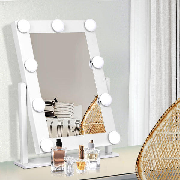 Embellir Makeup Mirror Hollywood with Light Round 360 degree Rotation Tabletop 9