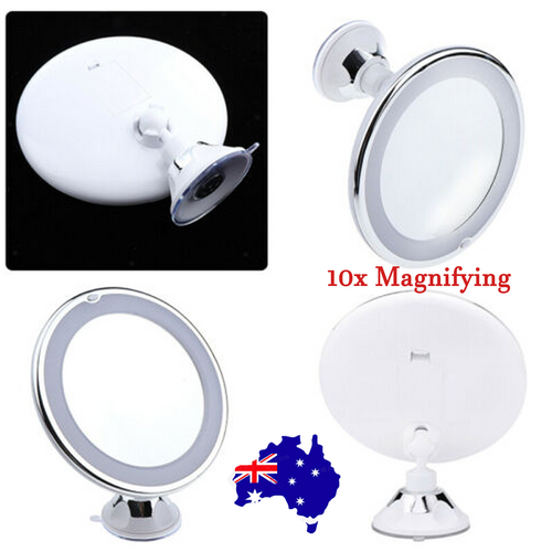 10x Magnifying Makeup Cosmetic Beauty Bathroom Mirror with LED Light 360 HOT