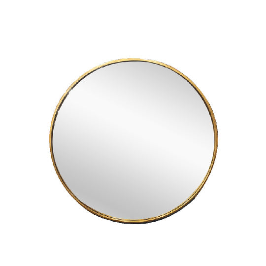 Round Metal Mirror 80cm - Gold