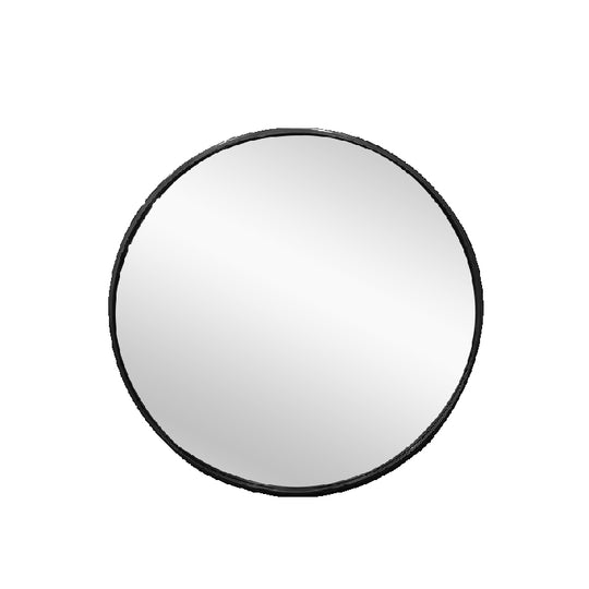 Round Metal Mirror 80cm - Black