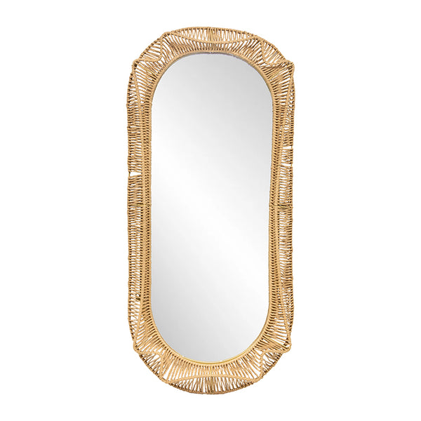 Hamptons Oval Weave Mirror 50x100cm